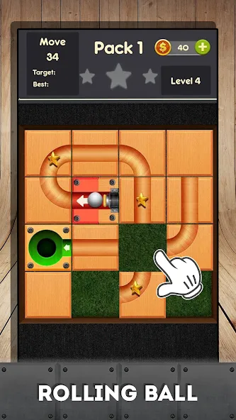 Rolling ball - slide puzzle [МОД Menu] Screenshot 1