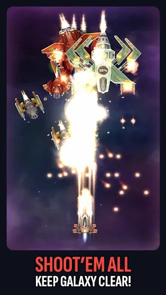 Galaxy Keeper: Space Shooter [МОД Бесконечные монеты] Screenshot 2