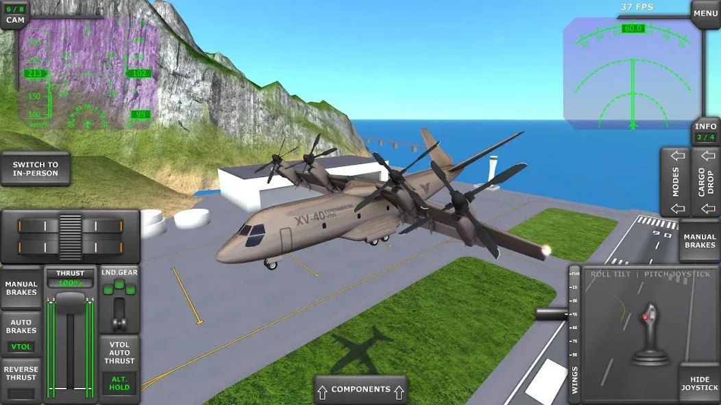 Turboprop Flight Simulator (Турбовинтовой симулятор полета 3D) [МОД Unlocked] Screenshot 4