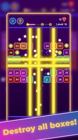 Brick Breaker - Neon Bricks [МОД Mega Pack] Screenshot 3