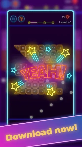 Brick Breaker - Neon Bricks [МОД Mega Pack] Screenshot 5