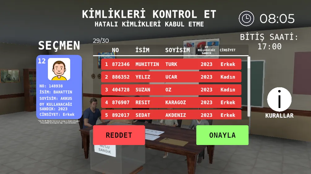 Seçim 2023 Müşahit oyunu [МОД Бесконечные монеты] Screenshot 3