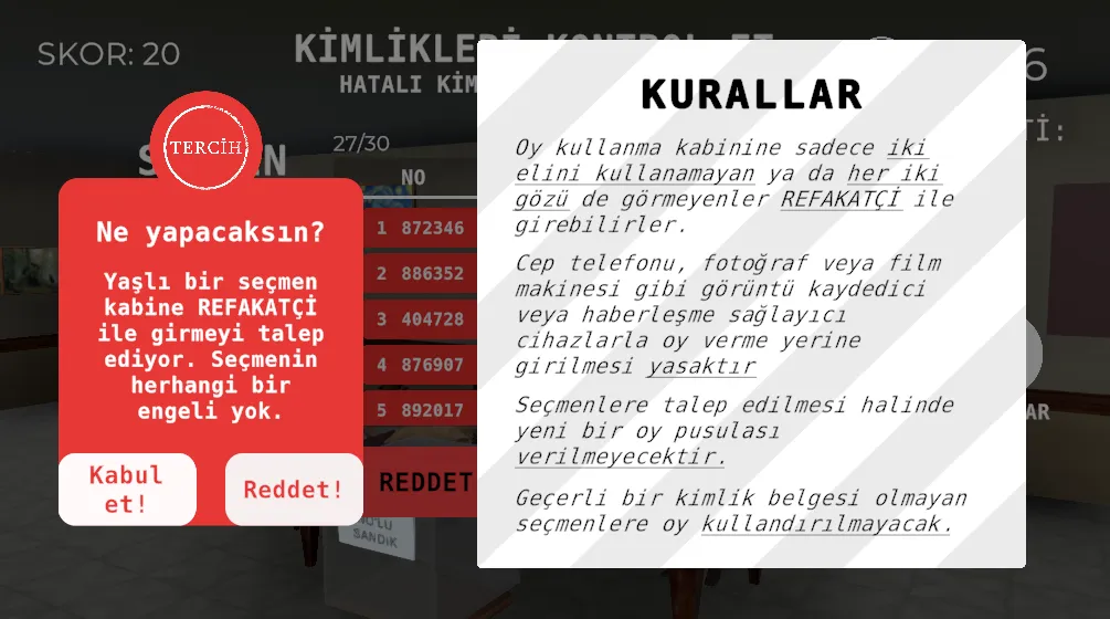 Seçim 2023 Müşahit oyunu [МОД Бесконечные монеты] Screenshot 5