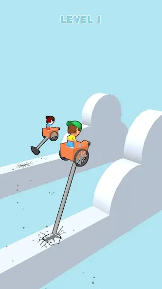 Hammer Race 3D (Хаммер Рейс 3D) [МОД Unlocked] Screenshot 2