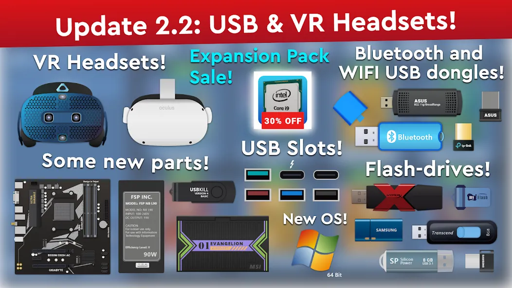 PC Creator Simulator (ПК Создатель Симулятор) [МОД Бесконечные монеты] Screenshot 1