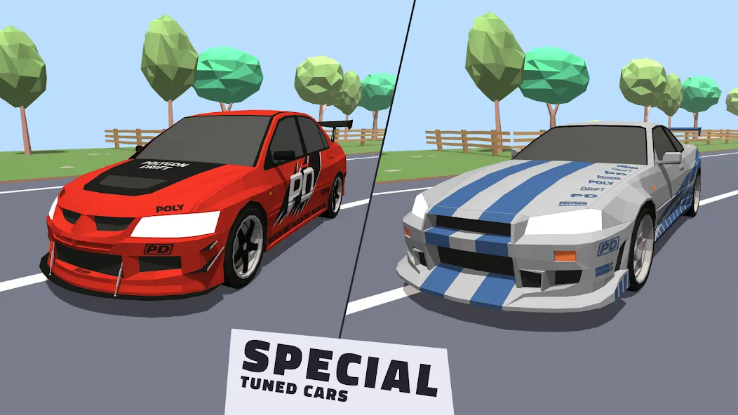 Polygon Drift: Traffic Racing (Полигон Дрифт) [МОД Unlocked] Screenshot 1