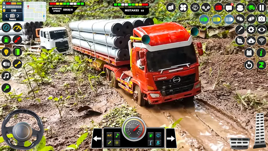 Mud Truck Runner Simulator 3D [МОД Бесконечные деньги] Screenshot 2