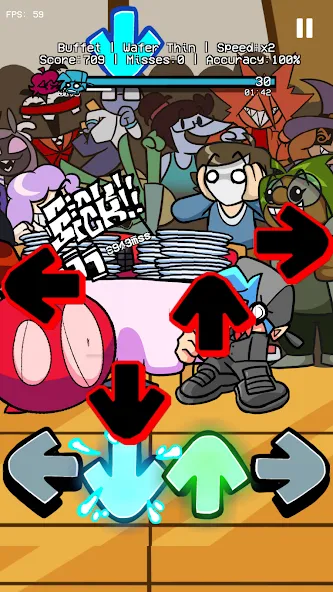 GF Buffet Night Burstin Mod (ФНФ Буфет Найт Берстин Мод) [МОД Unlocked] Screenshot 1