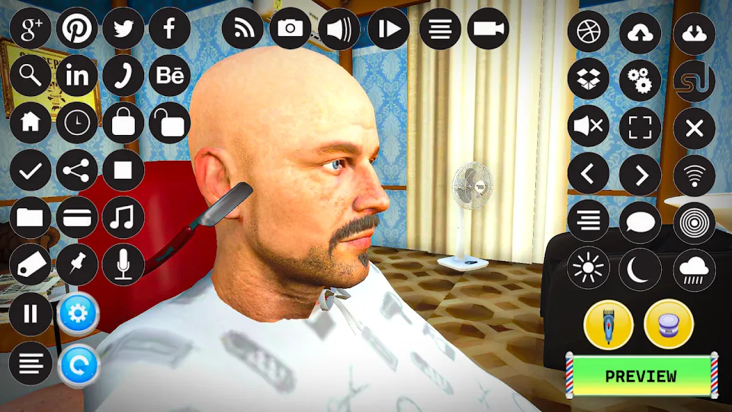 Barber Shop Hair Cut Sim Games (Барбершоп игры на подстригание волос) [МОД Mega Pack] Screenshot 5
