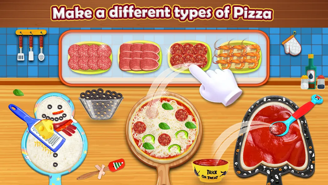 Pizza Maker - Cooking Games [МОД Бесконечные монеты] Screenshot 1