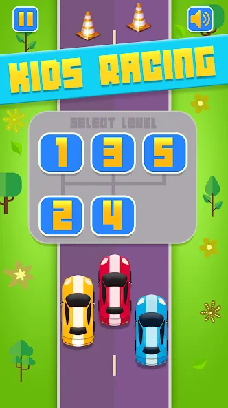 Kids Racing, Racecar Boy Girl [МОД Меню] Screenshot 3