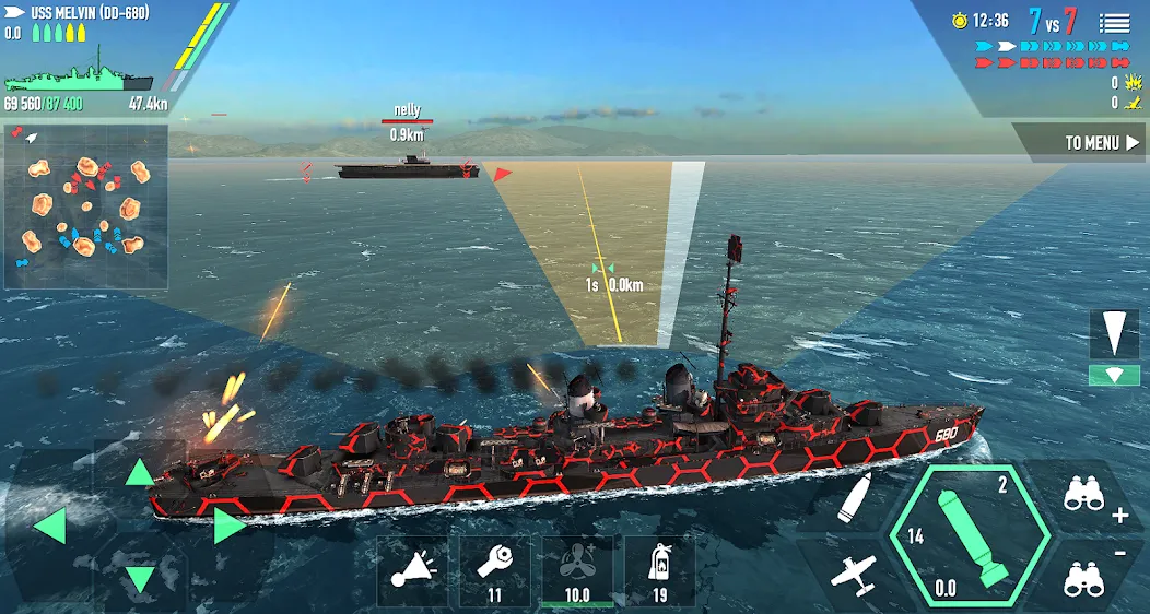 Battle of Warships: Online (Баттл оф Уоршипс) [МОД Много денег] Screenshot 2