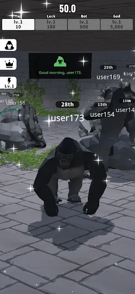 Gorilla Clicker (Горилла кликер) [МОД Unlimited Money] Screenshot 2