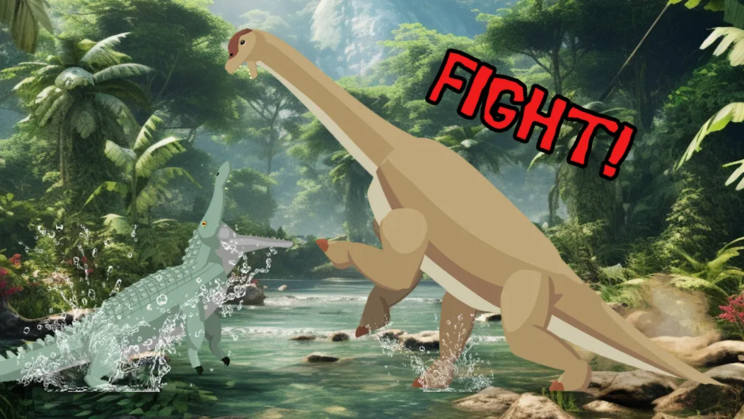 T-Rex Fights Dinosaurs [МОД Много монет] Screenshot 3