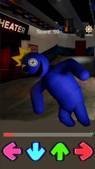 FNF Rainbov Blue Mod Test (ФНФ Радуга Синий Мод Тест) [МОД Бесконечные деньги] Screenshot 2