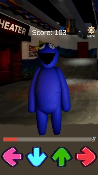 FNF Rainbov Blue Mod Test (ФНФ Радуга Синий Мод Тест) [МОД Бесконечные деньги] Screenshot 4