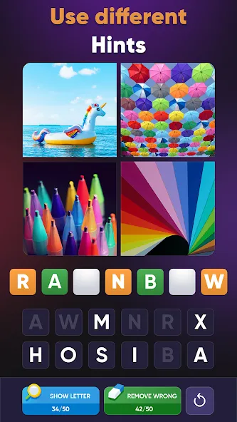 4 Pics 1 Word: Guessing Games [МОД Бесконечные деньги] Screenshot 2