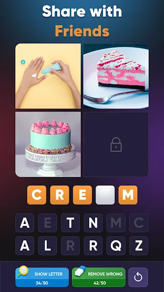 4 Pics 1 Word: Guessing Games [МОД Бесконечные деньги] Screenshot 3