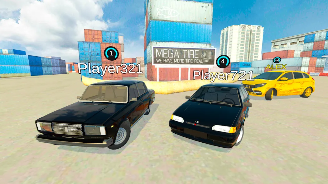 Lada Drift Simulator - Online [МОД Бесконечные монеты] Screenshot 2