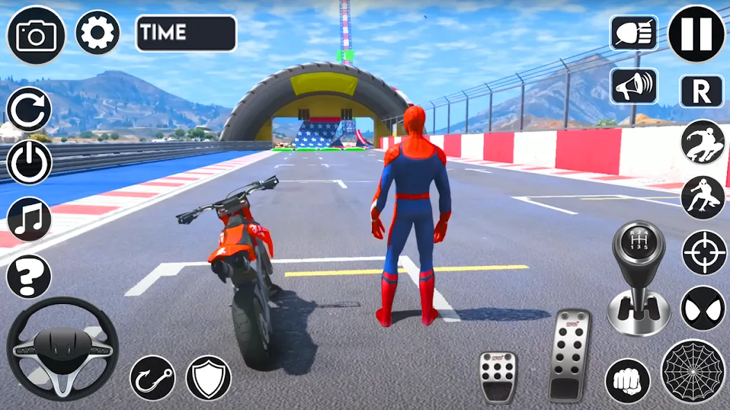 Superhero Tricky Bike Stunt (упергерой Трики Байк Стант) [МОД Бесконечные деньги] Screenshot 1