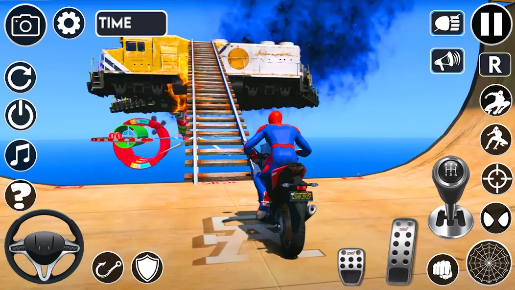 Superhero Tricky Bike Stunt (упергерой Трики Байк Стант) [МОД Бесконечные деньги] Screenshot 2