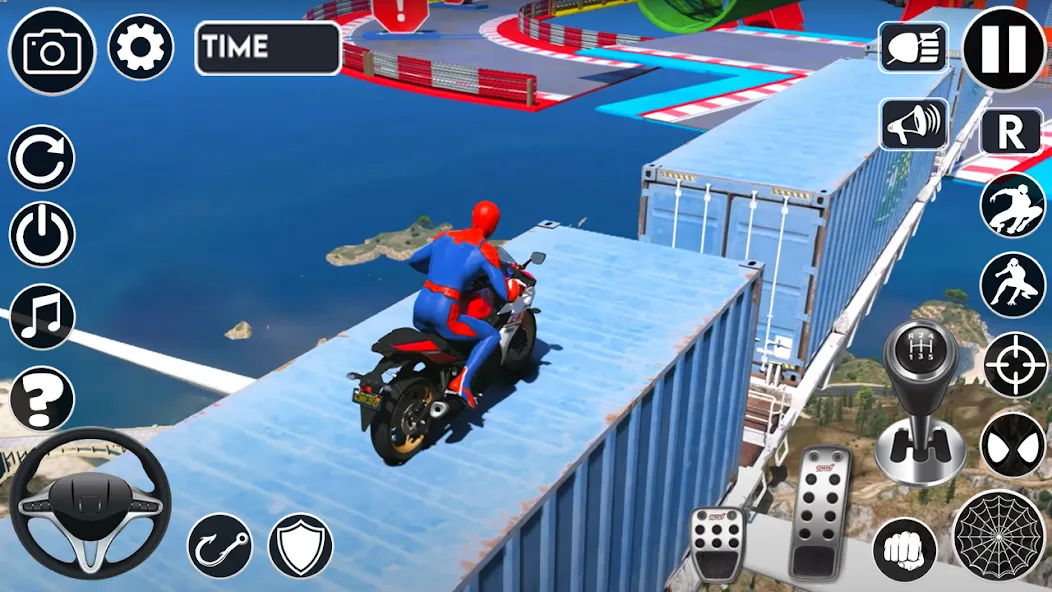 Superhero Tricky Bike Stunt (упергерой Трики Байк Стант) [МОД Бесконечные деньги] Screenshot 4