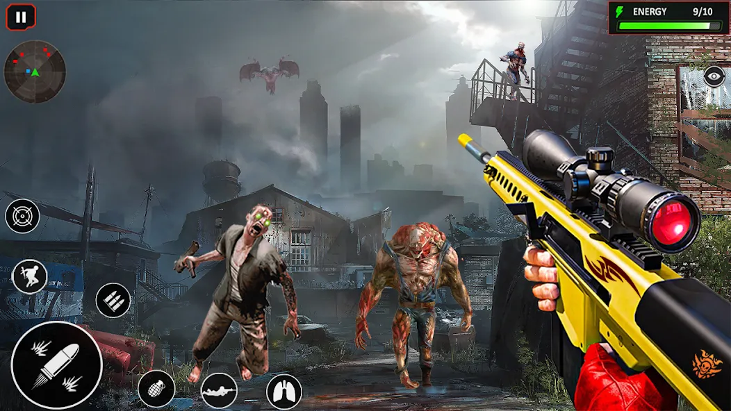 Sniper Zombie Shooting (Зомби стреляющая оффлайн игра) [МОД Unlimited Money] Screenshot 1