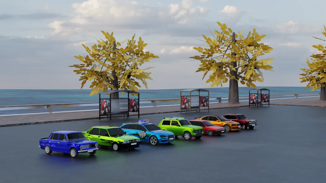 Extreme Car Drift - car racing (Русский Автомобильный Симулятор Ваз Лада) [МОД Unlocked] Screenshot 2