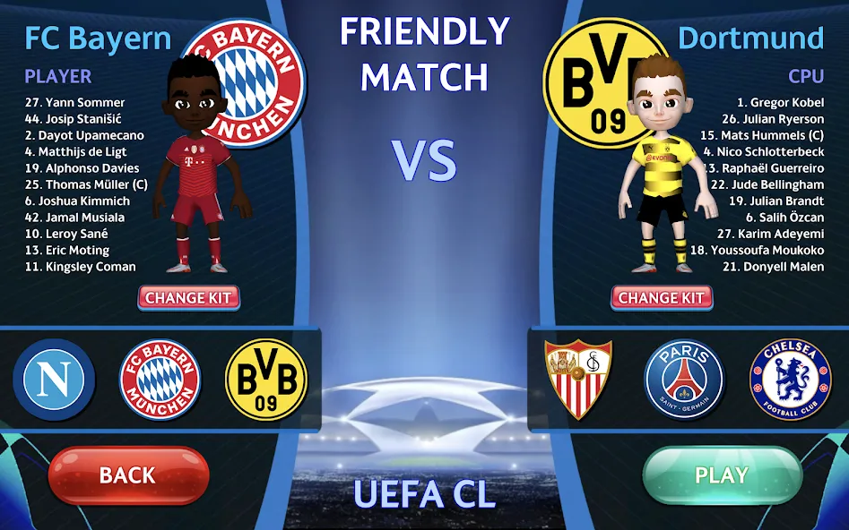 Champions League - UEFA Game (Чемпионс Лига) [МОД Mega Pack] Screenshot 1