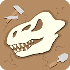 Скачать взломанную Dino Fossil Dig - Jurassic Adv (Дино Фоссил Диг)  [МОД Бесконечные деньги]