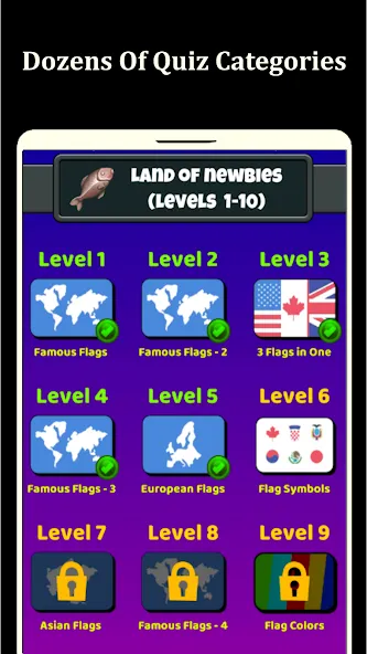 World Flags Quiz Game (Ворлд Флагс Квиз Гейм) [МОД Бесконечные монеты] Screenshot 5