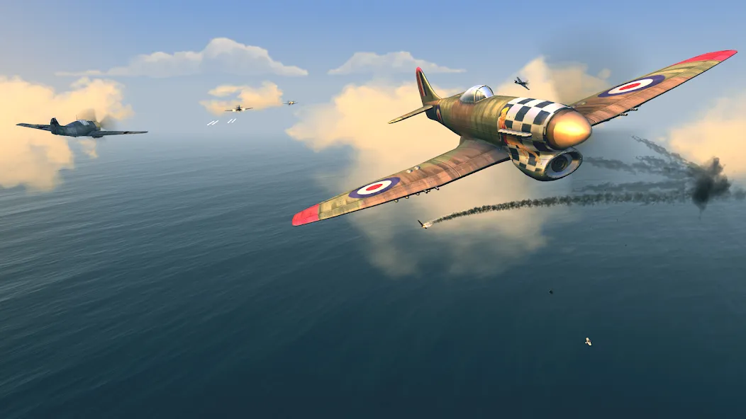 Warplanes: WW2 Dogfight (Варплейнс) [МОД Много монет] Screenshot 4