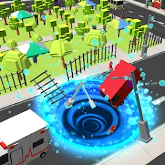 Скачать взломанную Holein eating games io offline  [МОД Бесконечные монеты]