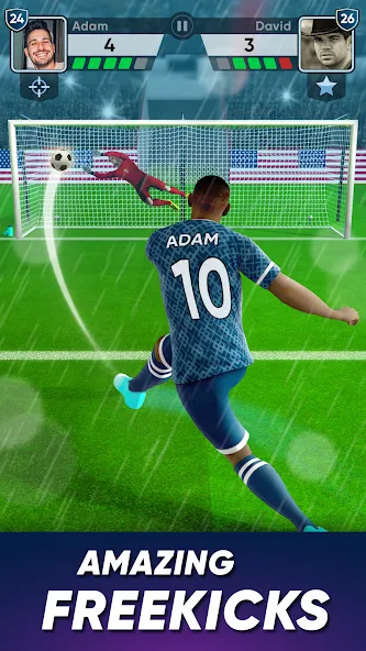 SOCCER Kicks - Stars Strike 24 (ФУТБОЛ Киксы) [МОД Бесконечные монеты] Screenshot 2