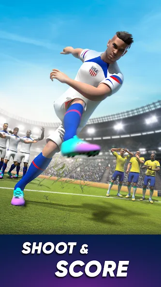 SOCCER Kicks - Stars Strike 24 (ФУТБОЛ Киксы) [МОД Бесконечные монеты] Screenshot 5