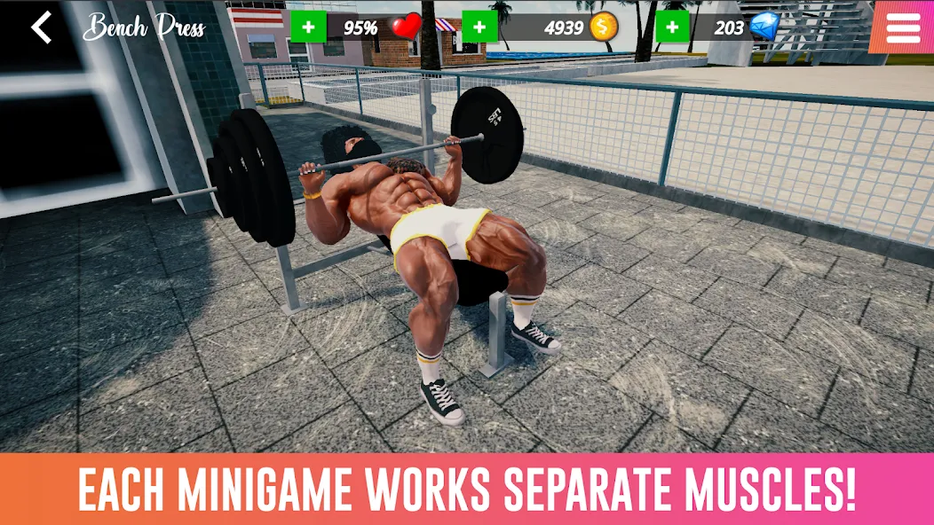 Iron Muscle IV - GYM simulator (Айрон Масл АйВи) [МОД Бесконечные монеты] Screenshot 3