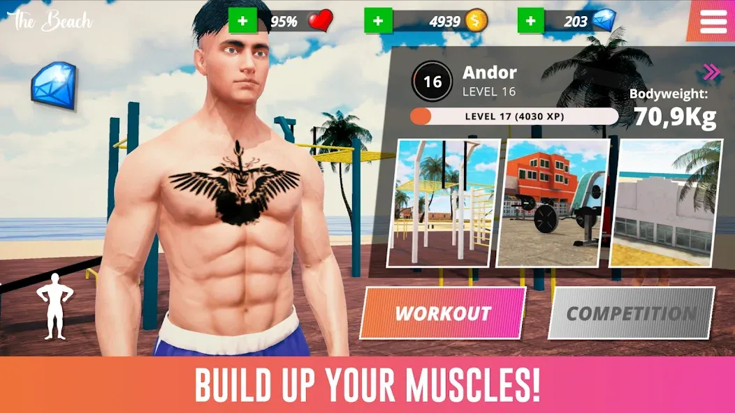 Iron Muscle IV - GYM simulator (Айрон Масл АйВи) [МОД Бесконечные монеты] Screenshot 4