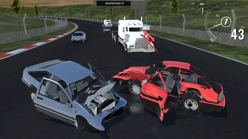 Destructive Car Race Generator (Деструктивный Генератор Гоночных Автомобилей) [МОД Menu] Screenshot 1
