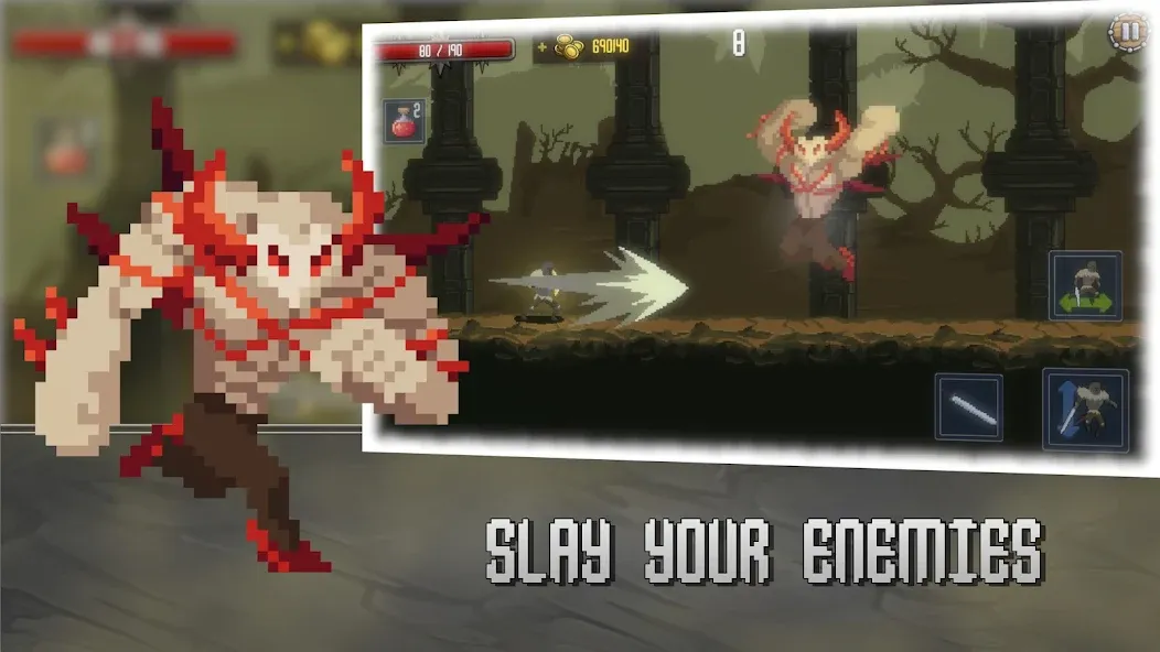 Deathblaze Action Platformer (Смертельное пламя Экшен Платформер) [МОД Меню] Screenshot 3