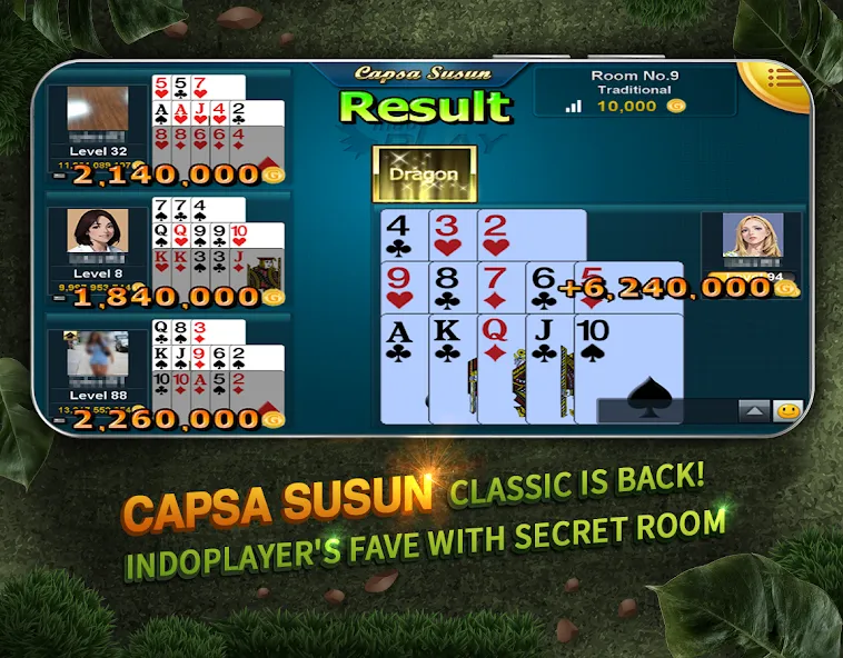 Indoplay-Capsa Domino QQ Poker (Индоплэй) [МОД Меню] Screenshot 2