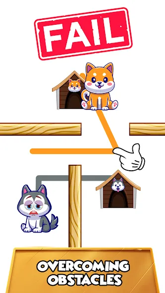 Dog rush: Draw to save games (Дог раш) [МОД Бесконечные деньги] Screenshot 3