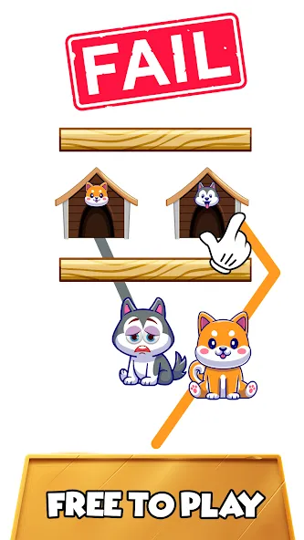 Dog rush: Draw to save games (Дог раш) [МОД Бесконечные деньги] Screenshot 4