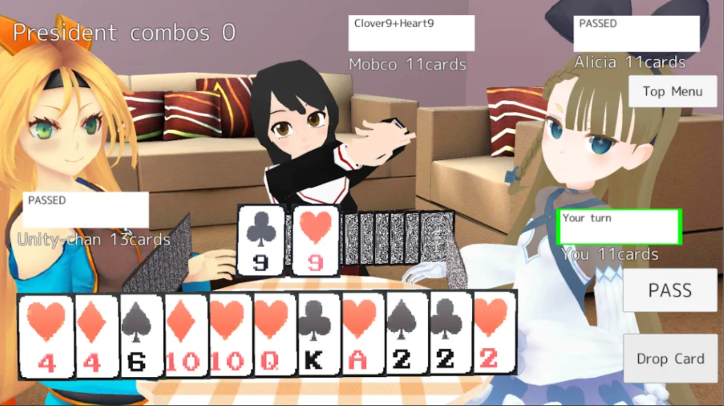 President Card Game (Президент карточная игра) [МОД Все открыто] Screenshot 2