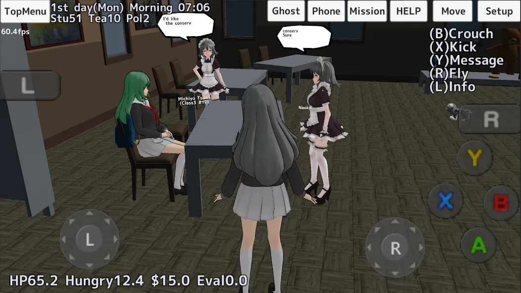 School Girls Simulator (Школьный девичник Симулятор) [МОД Бесконечные монеты] Screenshot 3