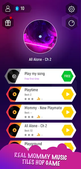 Mommy 3D Music Tiles Hop Game (Мамочка 3D Музыкальная Игра По Прогулкам Плитки) [МОД Бесконечные монеты] Screenshot 1