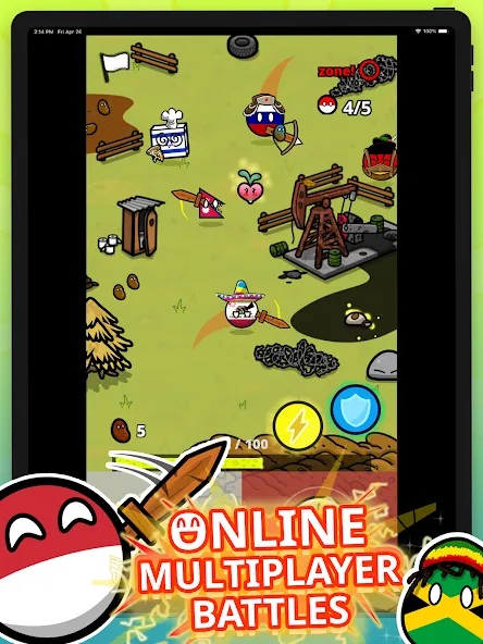 Countryball Potato Mayhem (Кантрибол Потето Мейхем) [МОД Бесконечные деньги] Screenshot 5