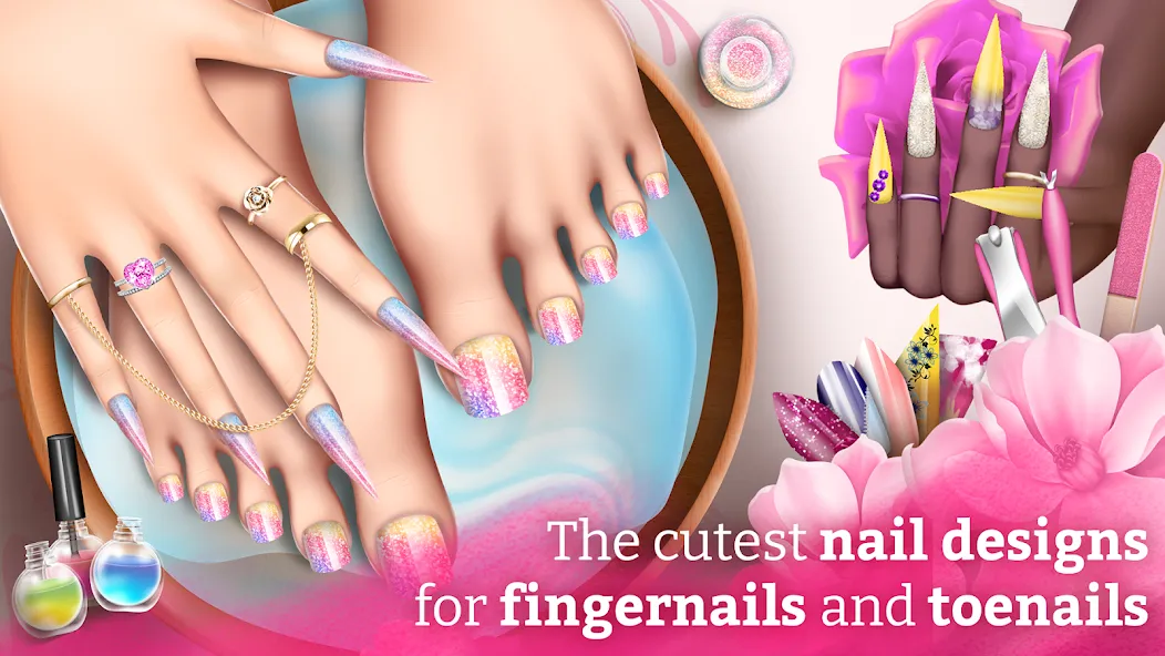 Nail Art Fashion Salon Game [МОД Бесконечные деньги] Screenshot 1
