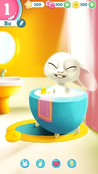 Bu Bunny - Cute pet care game [МОД Много денег] Screenshot 2