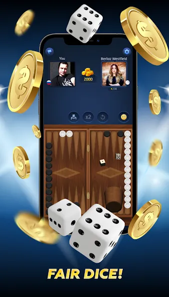 PPNards: Backgammon board game (ППНардс) [МОД Много денег] Screenshot 2