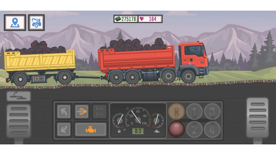 Trucker and Trucks [МОД Бесконечные монеты] Screenshot 1